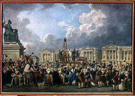 An Execution, Place de la Revolution between August 1793 and June 1794 od Pierre Antoine Demachy