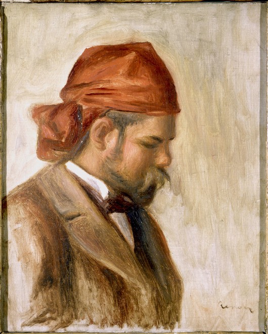 Ambroise Vollard in a Red Bandana od Pierre-Auguste Renoir