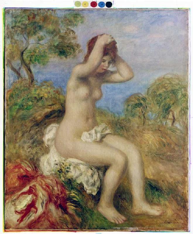 Girl taking a bath od Pierre-Auguste Renoir