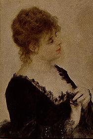 Portrait of young Mrs (Jeune Femme Au Corsage Noir) od Pierre-Auguste Renoir