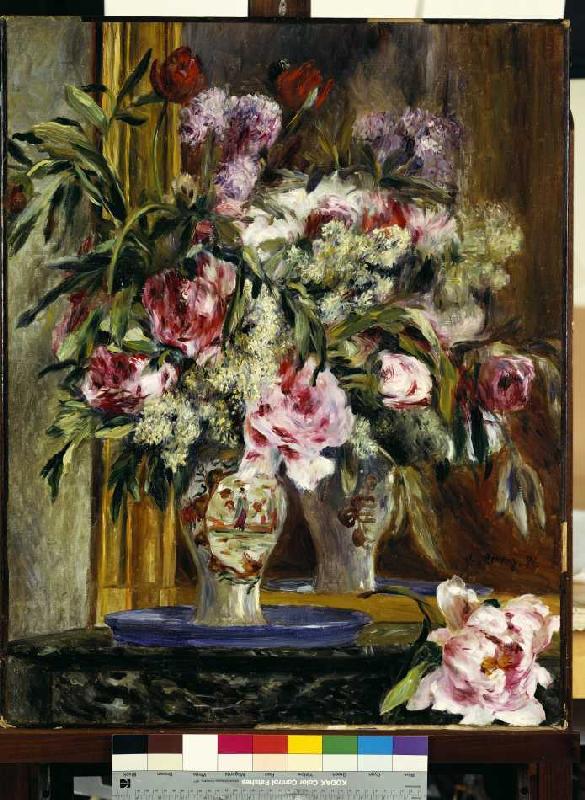 Flower still life in front of the mirror od Pierre-Auguste Renoir