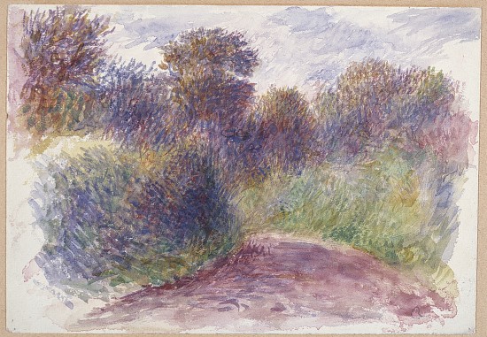 Country Lane (w/c on white wove paper) od Pierre-Auguste Renoir