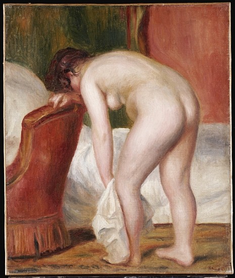 Female Nude Drying Herself, c.1909 od Pierre-Auguste Renoir