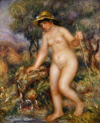 La Source or Gabrielle Nue (oil on canvas) od Pierre-Auguste Renoir