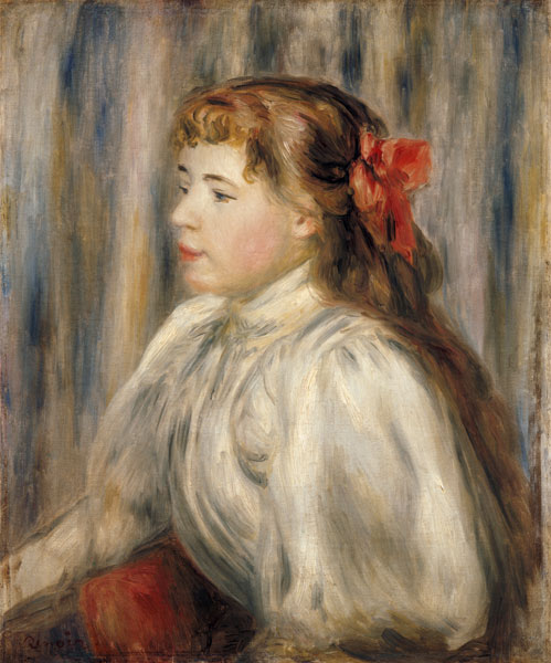Portrait of a young girl. od Pierre-Auguste Renoir
