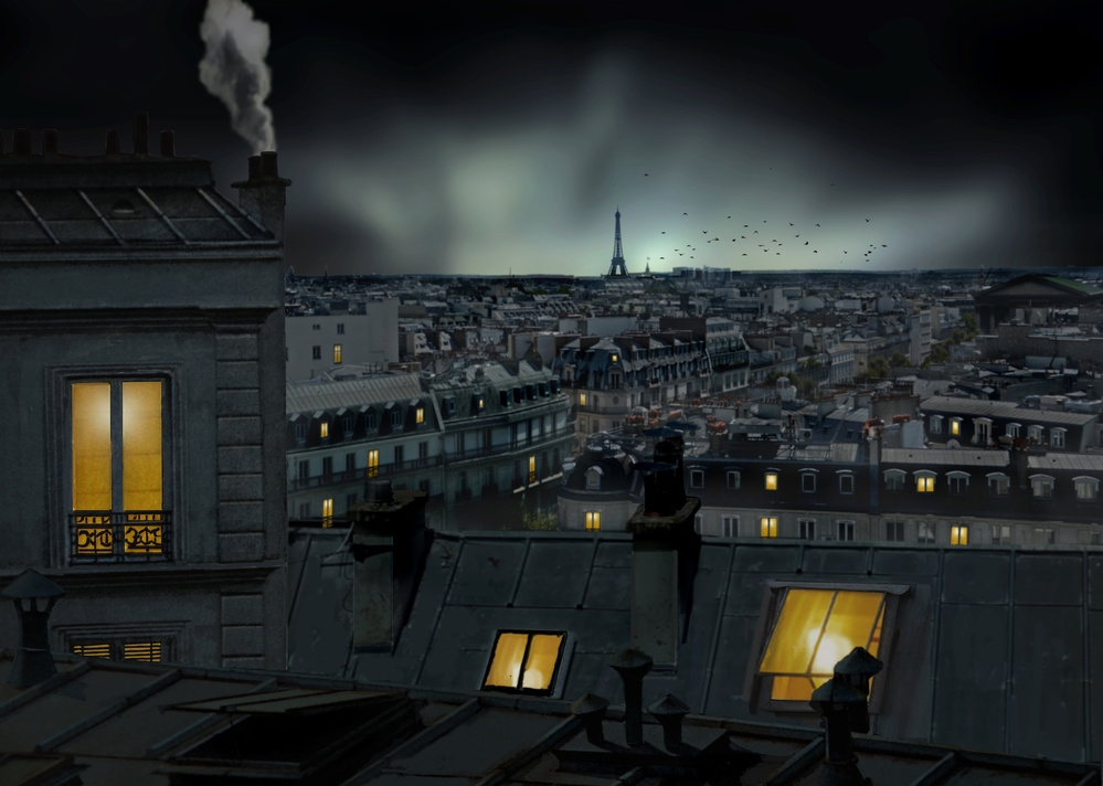 roofs of Paris od Pierre Bacus