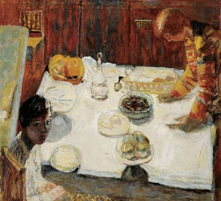 Das weisse Tischtuch (Das Esszimmer) od Pierre Bonnard