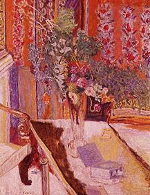 Interior with bouquet of flowers od Pierre Bonnard