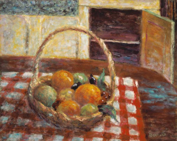 Basket of fruit on a table od Pierre Bonnard