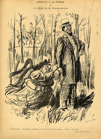 An Assault on Modesty or Mr. Chamberlain''s Dream, from ''Le Rire'', 28th May 1898 od Pierre Georges Jeanniot