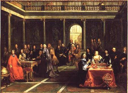 Queen Christina of Sweden (1626-89) and her Court od Pierre-Louis the Younger Dumesnil