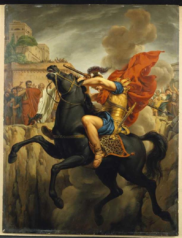 Der Tod des Marcus Curtius. od Pierre Joseph Celestin Francois