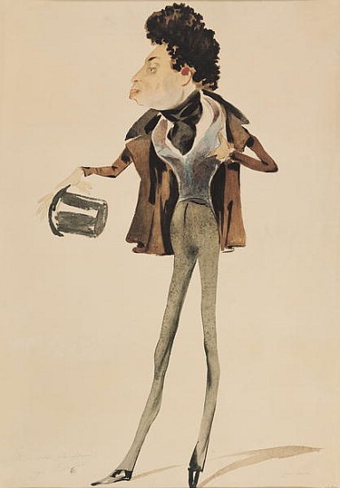 Caricature of Alexander Dumas Pere (1802-70) od Pierre Luc Charles Ciceri