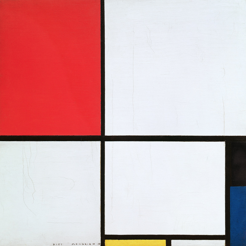 Composition in red, … od Piet Mondrian