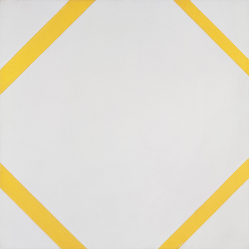 Lozenge Composition with Four Yellow Lines od Piet Mondrian