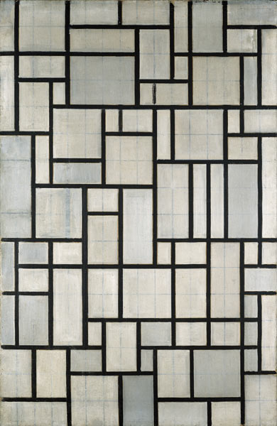 Composition with grid 2 od Piet Mondrian