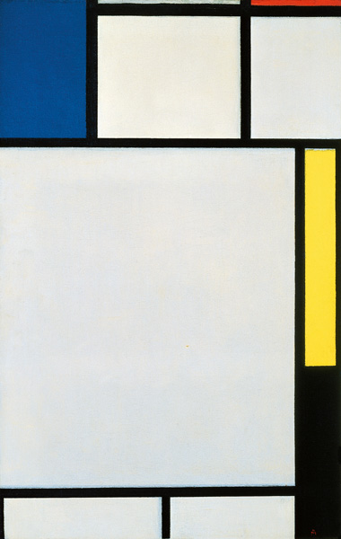 Komposition in blau, rot, gelb und schwarz od Piet Mondrian