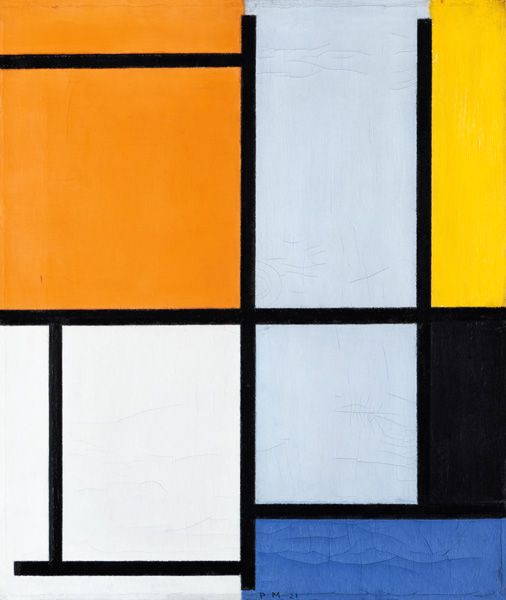 Tableau 3 with orange…/ 1921 od Piet Mondrian