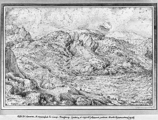 Alpine landscape od Pieter Brueghel d. Ä.