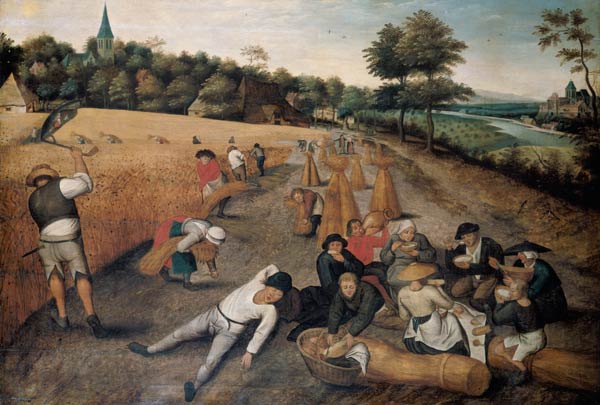 At the grain harvest od Pieter Brueghel d. J.