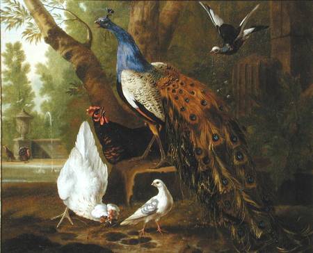 An Assembly of Birds in a Classical Park od Pieter Casteels