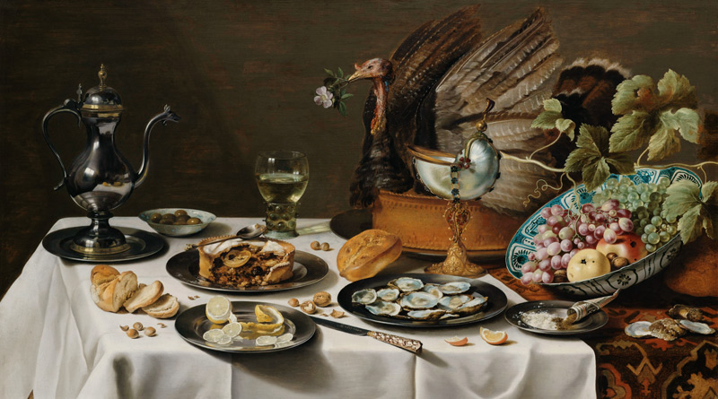 Still Life with Turkey Pie od Pieter Claesz