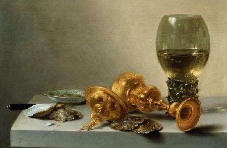 A Still Life with a Roemer and a Gilt Cup