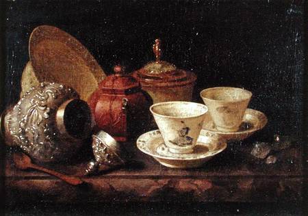 Still Life with Tea Cups od Pieter Gerritsz. van Roestraten