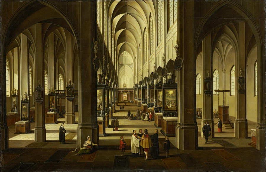 Interior of Antwerp Cathedral od Pieter Neefs d. J.