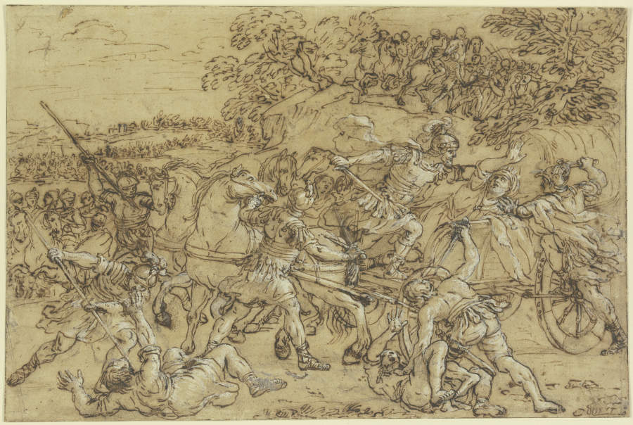 The Battle of Alexander at Issus od Pietro da Cortona