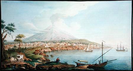 Mount Vesuvius, plate 36 from 'Campi Phlegraei: Observations on the Volcanoes of the Two Sicilies', od Pietro Fabris