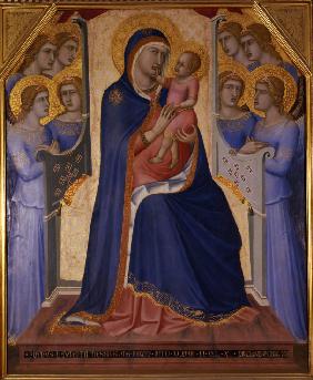 Madonna and Child Enthroned with Angels