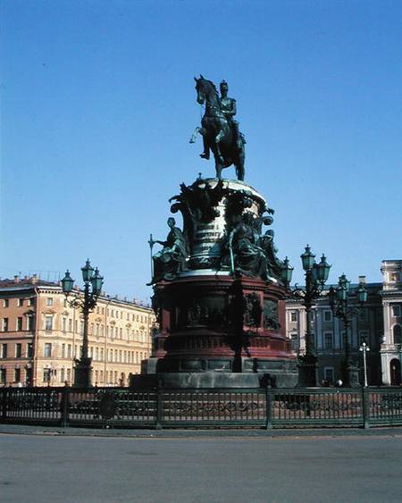 Equestrian monument to Tsar Nicholas I (1796-1855) 1856-59 (photo) od Piotr Klodt