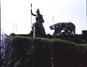 The 'Fontana di Roma' or 'Rometta' (Fountain of Rome or Little Rome) detail of the theatre, designed