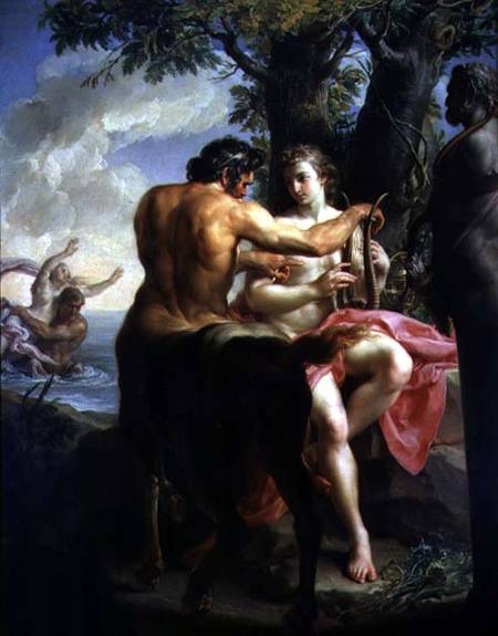 The Education of Achilles by Chiron od Pompeo Girolamo Batoni