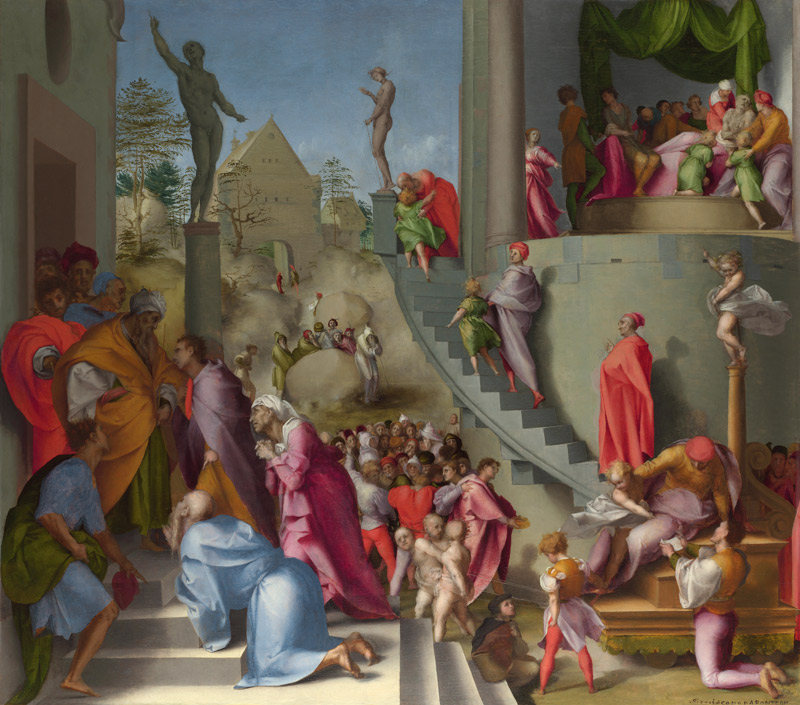 Joseph with Jacob in Egypt (from Scenes from the Story of Joseph) od Pontormo,Jacopo Carucci da