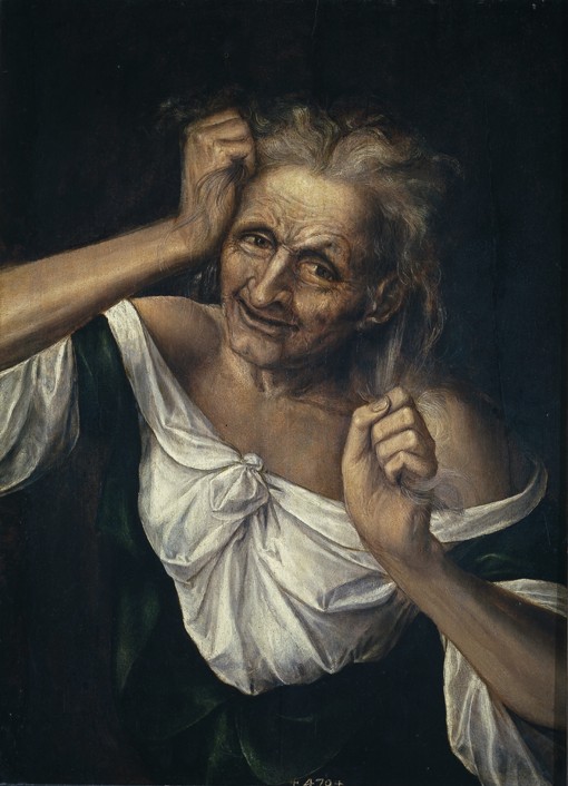 Old Woman Tearing at her Hair od Quentin Massys