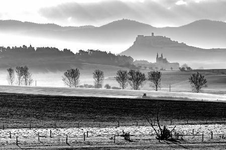 Early spring under castle