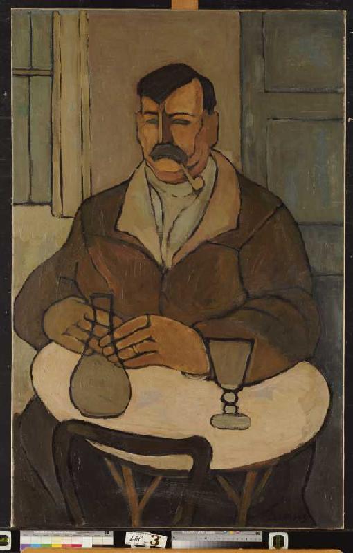 Mann in einem Café od Rafael Perez Barradas