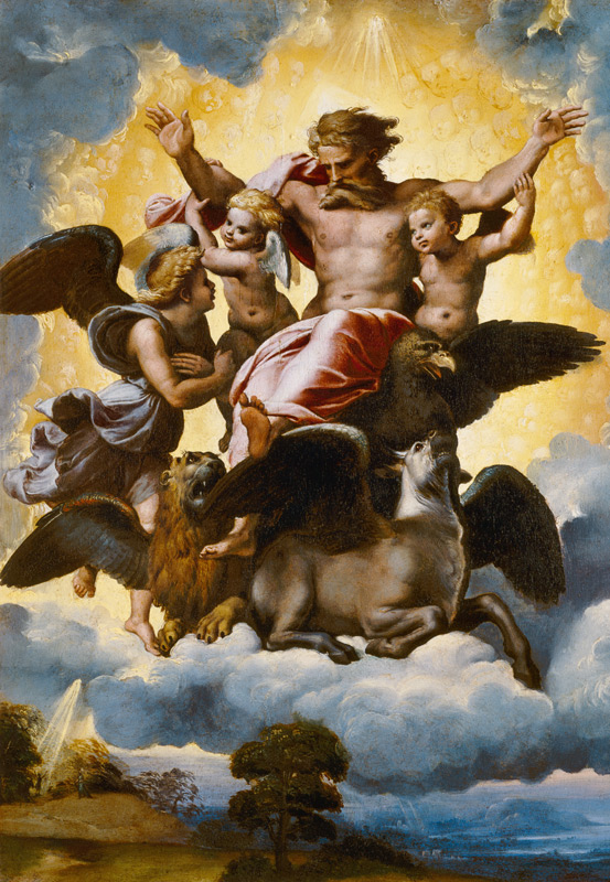 The vision of the Ezechiel od (Raffael) Raffaello Santi