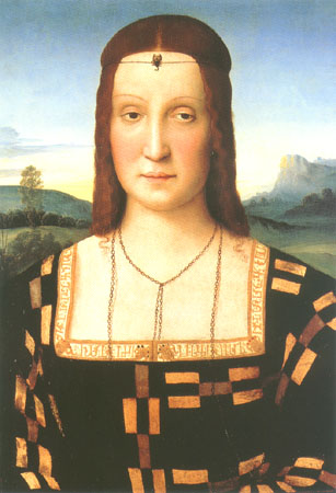 Portrait of the Elisabetta Gonzaga od (Raffael) Raffaello Santi