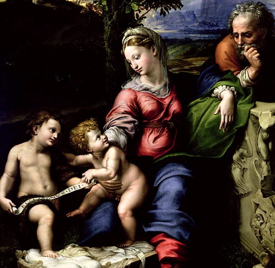 The Holy Family of the Oak Tree, c.1518 (detail of 56298) od (Raffael) Raffaello Santi