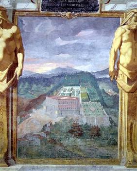 The Villa di Caprarola, from the Loggia of the Villa Lante