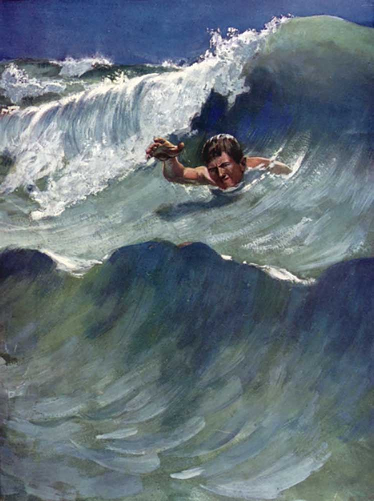 Illustration for Robinson Crusoe by Daniel Defoe od Ralph Noel Pocock