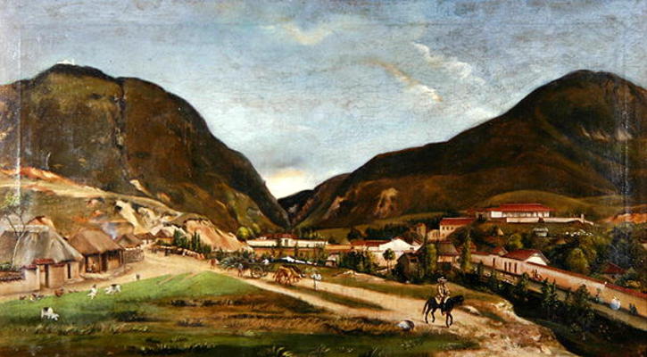 Bolivar's Villa at Bogota (oil on canvas) od Ramon Torres Mendez