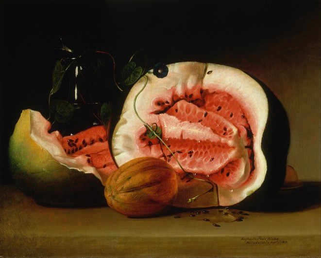 Melons and Morning Glories od Raphaelle Peale