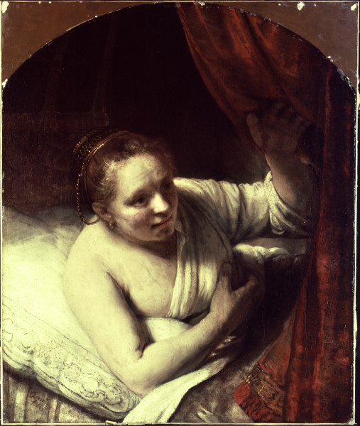 Rembrandt, Junge Frau im Bett od Rembrandt van Rijn