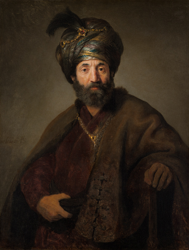 Rembrandt, Mann in oriental.Kostüm od Rembrandt van Rijn