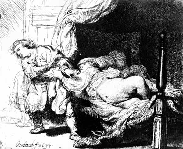 Joseph und Potiphar´s Frau od Rembrandt van Rijn