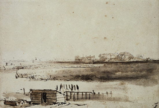 View of Houtewaal od Rembrandt van Rijn